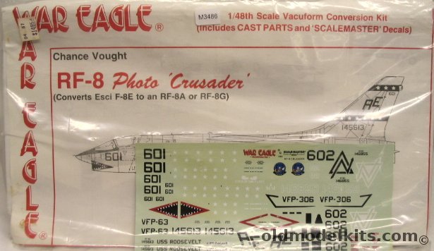 War Eagle 1/48 RF-8A/G Photo Crusader Conversion plastic model kit